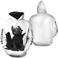 Custom Name Night Fury And Light Fury Couple Hoodie