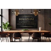 Discipline Noun Wall Art Workout Motivation Sign Canvas Art Home Decor Modern Office Decor Gym Canvas