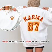 Karma 87 Crewneck Women Sweatshirt, Trendy Karma 87 Kansas