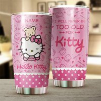 Kitty Cat Tumbler, Personalized Hello Cat Tumbler