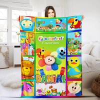 Baby First Tv Blanket, Personalized Baby First Tv Fleece Blanket