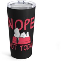 Snoopy Nope Not Today Black Tumbler
