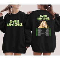 Printed 2 Sides Avril Lavigne Greatest Hits Tour Music Shirt, Avril Lavigne Tour Shirt