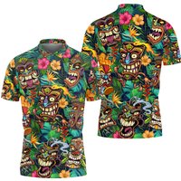 Tiki Golf Player Tropical Golf Polo Shirt