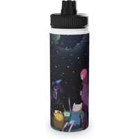 Adventure Time Stainless Steel Water Bottles Sports Lid