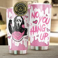 Ghostface Faux Glitter Horror Movie Tumbler