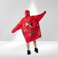 One Direction Blanket Hoodie Red, Gifts For Women Girls Adult