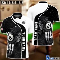 Billiards Reaper Personalized Name, Team Name 3d Shirt