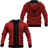 Anime Fullmetal Alchemist 3d Zip Hoodie