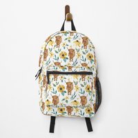 Highland Cow With Sunflowers Backpack