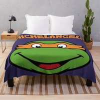 Team Michelangelo Tmnt Teenage Mutant Ninja Turtles Blanket