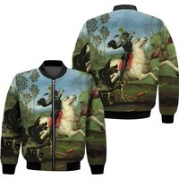 Raphael St George Painting Men's Bomber Jacket