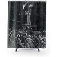 Satanic Sabbath Ritual Gothic Witchcraft Shower Curtain