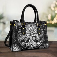 Wicca Leather Bag Midnight Tree Handbag