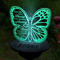 Your Life Was A Blessing - Personalized Memorial Garden Solar Light