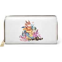 Pkm Eevee Leather Wallet, Anime Zipper Wallet