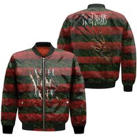 Freddy Krueger Never Sleep Again Sweet Dreams Horror Halloween Bomber Jacket