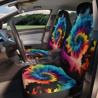 Rainbow Hippie Boho Tie Dye Car Seat Covers