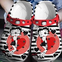 Betty Boop Red Lover Clogs,personalized Shoes,betty Boop Fan Gift
