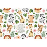 Baby Safari Gift Wrap Paper