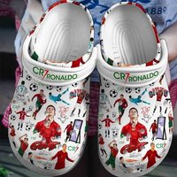 Cristiano Ronaldo Clogs, Cristiano Ronaldo Football Soccer Sport Clogs Shoes