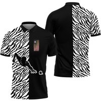 Cool Billiards Pool Player Zebra Polo Shirt