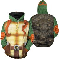 Michelangelo Turtle Halloween Costume 3d Hoodie