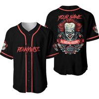 Personalized It Clown Horror Baseball Jersey