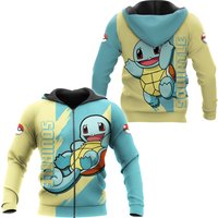 Pkm Squirtle Hoodie, 3d Zip Hoodie