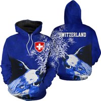 Switzerland Bernese Mountain Dog And Edelweiss 3d Hoodie