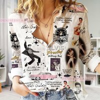 Elvis Presley Women Casual Shirt, Elvis Presley Shirt, King Of Rock And Roll Woman Blouse