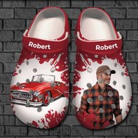 Upload Photo Car Personalized Clogs Shoes Gift For Car Lovers