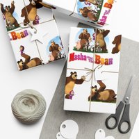 Masha And Bear Gift Wrapping Papers