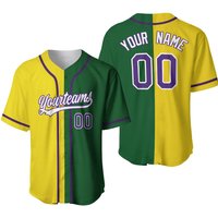 Team Name And Number Split Baseball Jersey