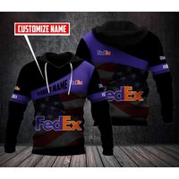 Personalized Name Fedex Purple Custom Full Print 3d Hoodie
