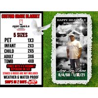 Memorial Grave Blanket | Custom Grave Blanket | Grave Funeral Blanket