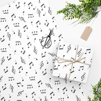 Musical Notes Gift Wrap, Music Lovers Wrapping Paper