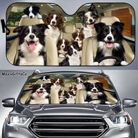 Border Collie Car Sun Shade, Border Collie Windshield