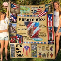 Puerto Rico Taino Symbols Fleece Blanket