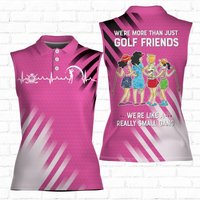 Golf Friends Nice 3d Women Sleeveless Polo