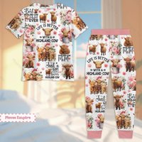 Highland Cow Pajamas Sets