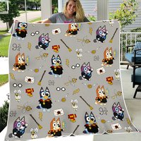 Blueydad Family Soft Cozy Fleece Throw Blankets