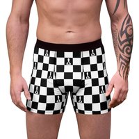 Men's Boxer Briefs Underwear Black And White Checker