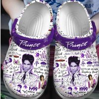 Custom Name Prince Purple Music Clogs
