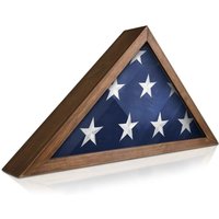 Memorial Flag Display Case Stand, Funeral Flag For Veteran