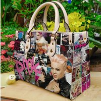 P!nk Pink Music Singer Women Leather Hand Bag, Pink Woman Leather Handbag