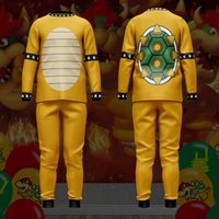 Mario Bowser 3d Funny Pajamas, Bowser Costume Shirt, Mario Bros Cosplay Pajamas