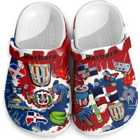 Dominican Personalized Clogs Shoes With Symbols Tie Dye