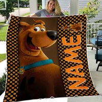 Custom Name Scooby-doo Fleece Blanket