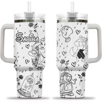 Tumbler 30/40 Oz Quencher Beauty And Beast